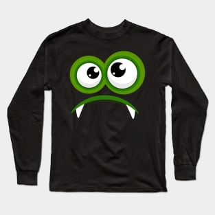 Funny and cute monster face express Long Sleeve T-Shirt